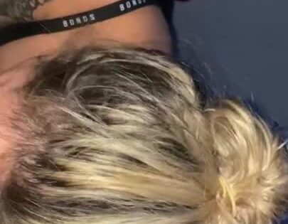 Tattooed Blonde Deepthroats Cock