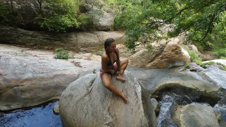 Babe In Public Above A Waterfall Travellinglovers